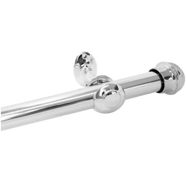 Imagem de Varão Cortina Simples 2 Metros 28mm Prata