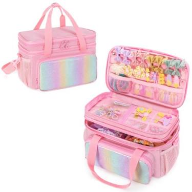 Imagem de Capa organizadora Hair Bow GRAOSO para bebês e meninas rosa
