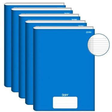 Imagem de Caderno Brochura Grande Capa Dura 96 Folhas Kit 5un Stiff Escolar Educ