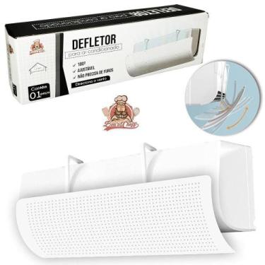 Imagem de Defletor Para Ar Condicionado Plastic Ajustavel 180º 90X27Cm - Bons Ch