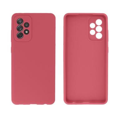 Imagem de Capinha para Galaxy A72 6.7" Lisa Silicone Flexível - GCM, Rosa Coral