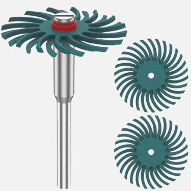 Imagem de Kit 3 Disco Polimento Cerdas Gr. 80 Haste 3Mm Micro Retífica - Dremax