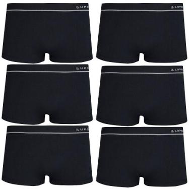 Imagem de Cuecas Sunga Lupo Kit Com 6 Microfibra Sem Costura 676-002, P, Preto