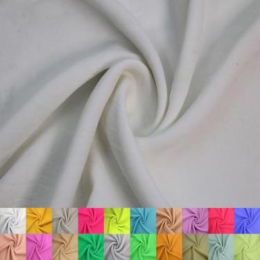 Imagem de Texco Inc Air Flow Cey Yard – 100% poliéster, não esticável, 150 cm de largura, tecido respirável leve 160 g/m2 para vestidos, blusas, vestuário, costura e artesanato DIY, branco (5 jardas)