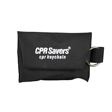 Imagem de CPR Savers Kit De Chaveiro Com Máscara E Protetor Facial Rcp Luvas Para Treinamento Resgate (1, Preto)