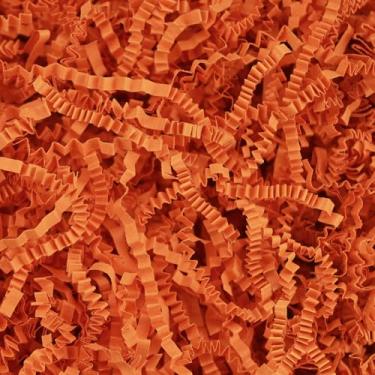 Imagem de Raissily Enchimento de papel cortado enrugado de 293 ml, almofada de grama para Natal, casamento, aniversário, Páscoa, noivado, presente, caixa de confetes, decoração de enchimento de cesta - laranja