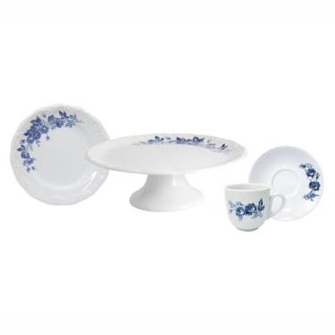 Imagem de Serviço de Bolo 19 Peças em Porcelana, Decoração Cora, Porcelana Schmidt