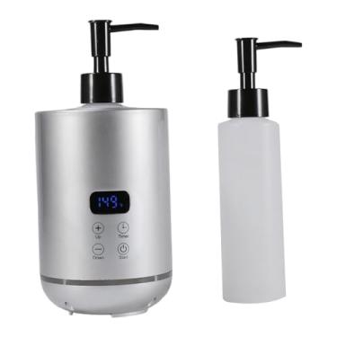 Imagem de Kokiya Aquecedor de óleo de massagem com dispensador de frasco de óleo Barbearia SPA Temperatura ajustável Acessórios multifuncionais Aquecedor digital, Prata