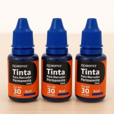 Imagem de Refil Tinta Permanente Jocar Office 20ml Kit 3 Unidades Iguais ou Sort