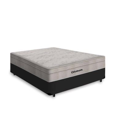 Imagem de Cama Box Airtech Viuvo + Colchão de Molas Ensacadas - Ortobom - Spring - 128x188x60cm - Preto