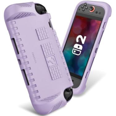 Imagem de Fintie Ultralight Case Compatible with Nintendo Switch 2 (2025) with Game Card Slots - [Shockproof] Lightweight Protective Cover with Ergonomic Grip, Kids Friendly Grip Case (Lilac Purple)