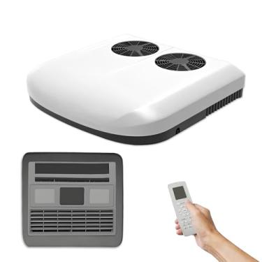 Imagem de Ar condicionado de teto de 10.000 BTU, unidade A/C silenciosa de 12 V CC para caminhonete unidade CA de telhado de 12 volts unidades A/C, resfriamento rápido e fácil instalação para cabine de caminhão