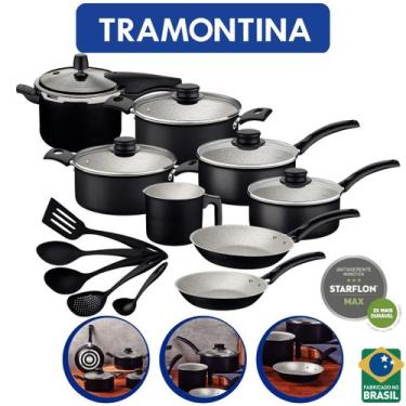 Imagem de Jogo De Panela 13 Peças Alumínio Tramontina Anatiaderente - Tramontina