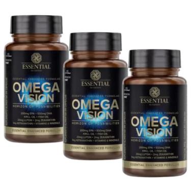 Imagem de Kit 3x Omega Vision (Ômega 3 + Krill Oil) 60 Capsulas - Essential Nutr