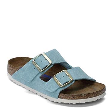 Imagem de Sandália de couro unissex Birkenstock Arizona, Light Blue Suede, 7-7.5 Women/5-5.5 Men