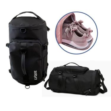 Imagem de Bolsa Transversal Mochila Viagem Academia C Divisórias Lvque