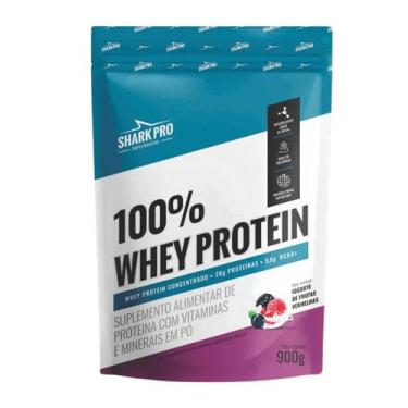 Imagem de 100% Whey Protein Refil 900g Shark Pro SABOR:IOGURTE C/FRUTAS VERMELHA