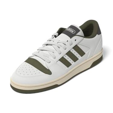 Imagem de adidas Tênis adulto unissex Break Start, Branco/Olive Strata/carvão, 9 Women/8 Men