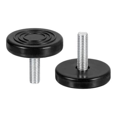 Imagem de DTGN M8 x 25 x 40 mm (DxLxOD) Pés niveladores deslizantes para móveis - Pacote com 4 - Bom para móveis - Niveladores de móveis com rosca ajustável - Preto