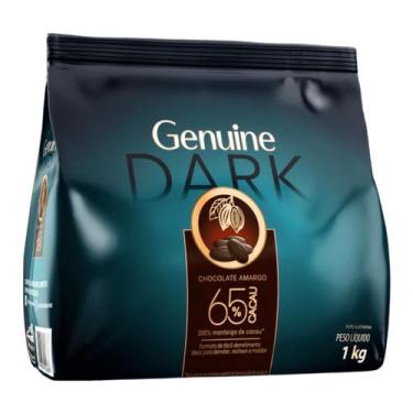 Imagem de Chocolate Amargo Dark 65% Em Moedas 1kg Genuine Ideal Para Derreter E 