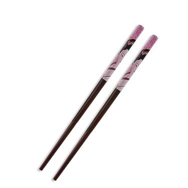 Imagem de 2 peças/conjunto de palitos de cabelo feitos à mão pintura vintage grampo de cabelo colorido madeira natural para mulheres grampo de cabelo de madeira chinês bastão de cabelo