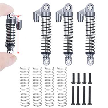 Imagem de Zolikar RC Shock Absorber 56mm Dampers Aluminum Alloy Adjustable Shocks for TRX4M Upgrades 1/18 Scale RC Crawler Car Accessories, Titanium