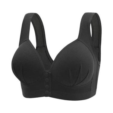 Imagem de Sutiã Estilo Colete De Algodão Tamanho Grande Com Fivela Frontal Abert