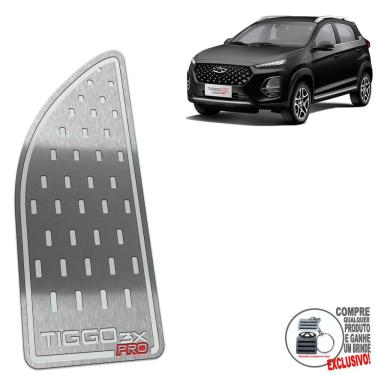 Imagem de Descanso De Pé Aço Inox Chery Tiggo 3X Prata