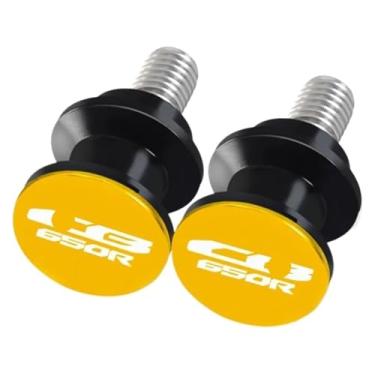Imagem de BYYINGSUS Compatível com CB650R CB650F CB 650R 650F 8 mm Carretéis de braço oscilante de alumínio CNC acessórios deslizantes Cb650r Cb650f (CB650R dourado)