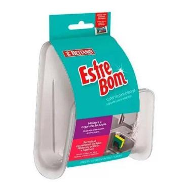 Imagem de Suporte Para Esponja Com Ventosa E Porta Bucha Pia Cozinha