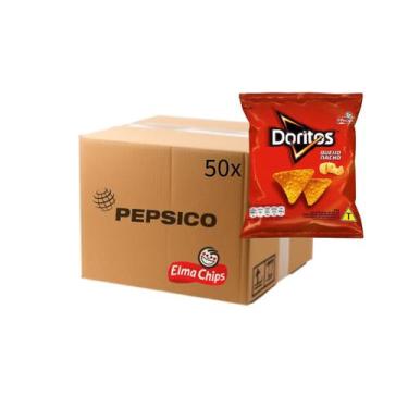 Imagem de Kit 50 Pacotes Salgadinho Doritos Biscoito 22g Elma Chips