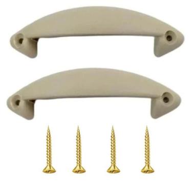 Imagem de Puxador para cama Box Baú Portas Armários Gaveta 2 Unidades, 4 Parafus