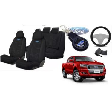 Imagem de 1054Kit Tecido Ranger '10-'20: Banco, Volante, Chaveiro - Aero Print