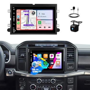 Imagem de [6+128G] Rádio estéreo para carro Android 15 de 8 núcleos para Ford F150/F250/F350 2004-2014 com Carplay e Android Auto, rádio automotivo com tela sensível ao toque de 7 polegadas com link espelhado