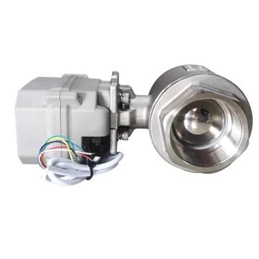 Imagem de DN50 Electric Shut off Ball Valve 2" Automate Power Fail Return with Position Signal Feedback SS304/316 for water oil gas(BSPT THREAD_AC24V_CR303)