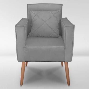 Imagem de Cadeira Poltrona Para Sala Quarto Confortável E Reforçada Minimalista 