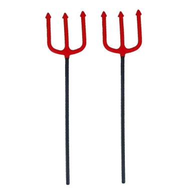 Imagem de Tridente Hallowen Fantasia Festa Carnaval Dia Das Bruxas Kit 2 Uni Capetinha Diabinha Cosplay Morte Decoraçao