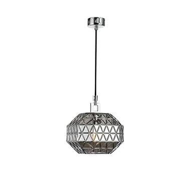 Imagem de YQSLQZZ Lustre de vidro industrial americano, luzes de teto suspensas de ilha de cozinha para sala de jantar, luminária decorativa acima da mesa de jantar, para bar de pia de corredor