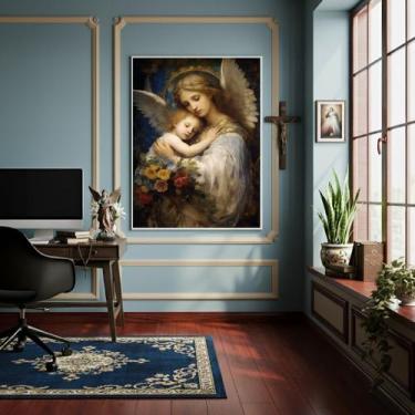 Imagem de Quadro Decorativo Meu Zeloso Anjo da Guarda - 70x50cm - Quadros On-lin