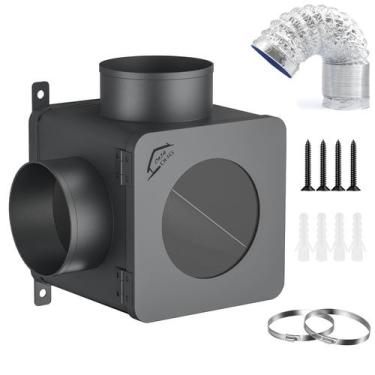 Imagem de Caixa de metal com mangueira de ventilação CasaDHG Vent Lint Trap de 4