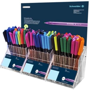 Imagem de Kit de Canetas Esferográficas, Vizz Schneider, 4 Cores, Sortido, 108 Unidades