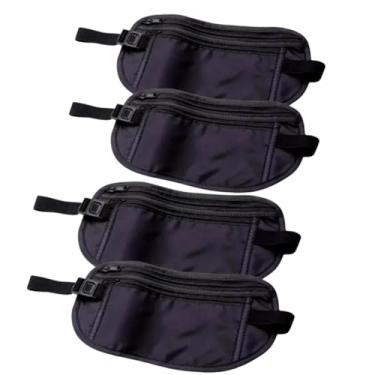 Imagem de Kit 4 Pochete Doleira, Porta Dinheiro Notas Viagem Internacional Anti Roubo Invisível Segura Imperméavel Para Celular Cartão Chaves