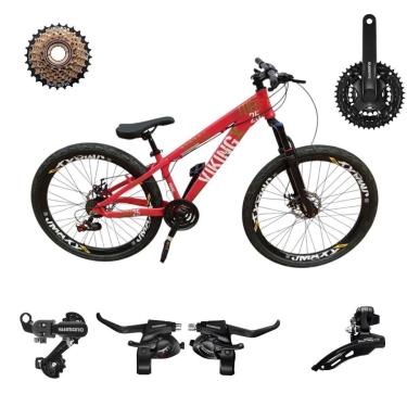 Imagem de Bicicleta 26 VikingX T25 21v Freeride Aluminio Shimano Pneu Balão Flame-Unissex