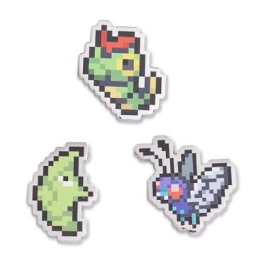 Imagem de Pokémon Center: Caterpie, Metapod & Butterfree Pokémon Pixel Pins (pacote com 3)