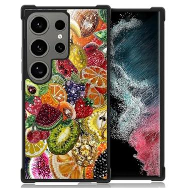 Imagem de DAIZAG Capa para Samsung Galaxy S24 Ultra, capa protetora antiderrapante com absorção de choque de quatro cantos para meninas e meninos - colagem de contas de frutas