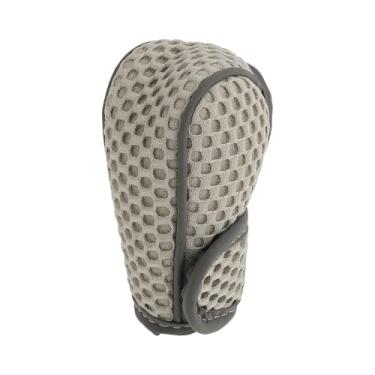 Imagem de Capa universal para manípulo de mudança de marchas protetor de alça de mudança de marchas tecido automotivo 1 peça antiderrapante cinza