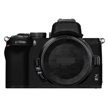 Imagem de Adesivo de capa de câmera Z 50 para Nikon Z50 película protetora de película protetora da pele e resistência ao desgaste Z50 (Knight Black)