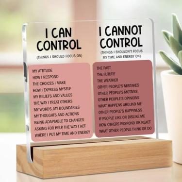 Imagem de Decoração de saúde mental terapeuta decoração de escritório para terapia conselheiro controle você mesmo sinal acrílico agradecimento presente para terapeuta 18