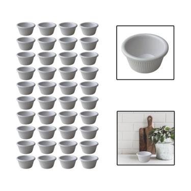 Imagem de Kit 40 Molheiras De Melamina Shoyu Molhos Ketchup 8 Cm 80Ml