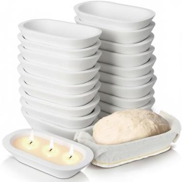 Imagem de Nuogo 20 tigelas de massa de madeira a granel 21 cm rústica vintage esculpida à mão tigelas de massa de madeira para jantar para bricolage artesanato doméstico fabricação de frutas de fazenda